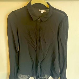 Black Button down reformation blouse